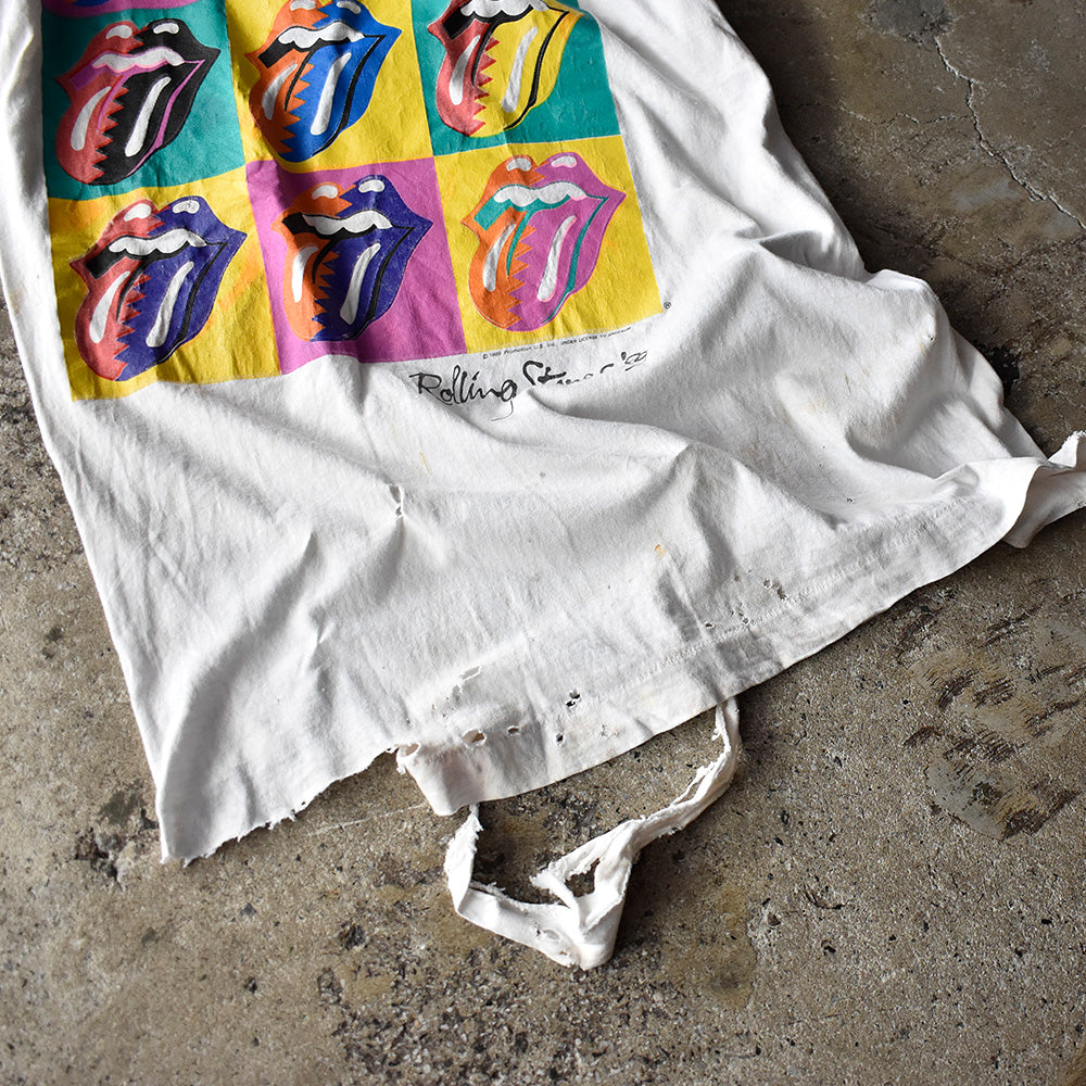 80's ボロ！ The Rolling Stones “Andy Warhol Type” North American Tour Tシャツ 240416H
