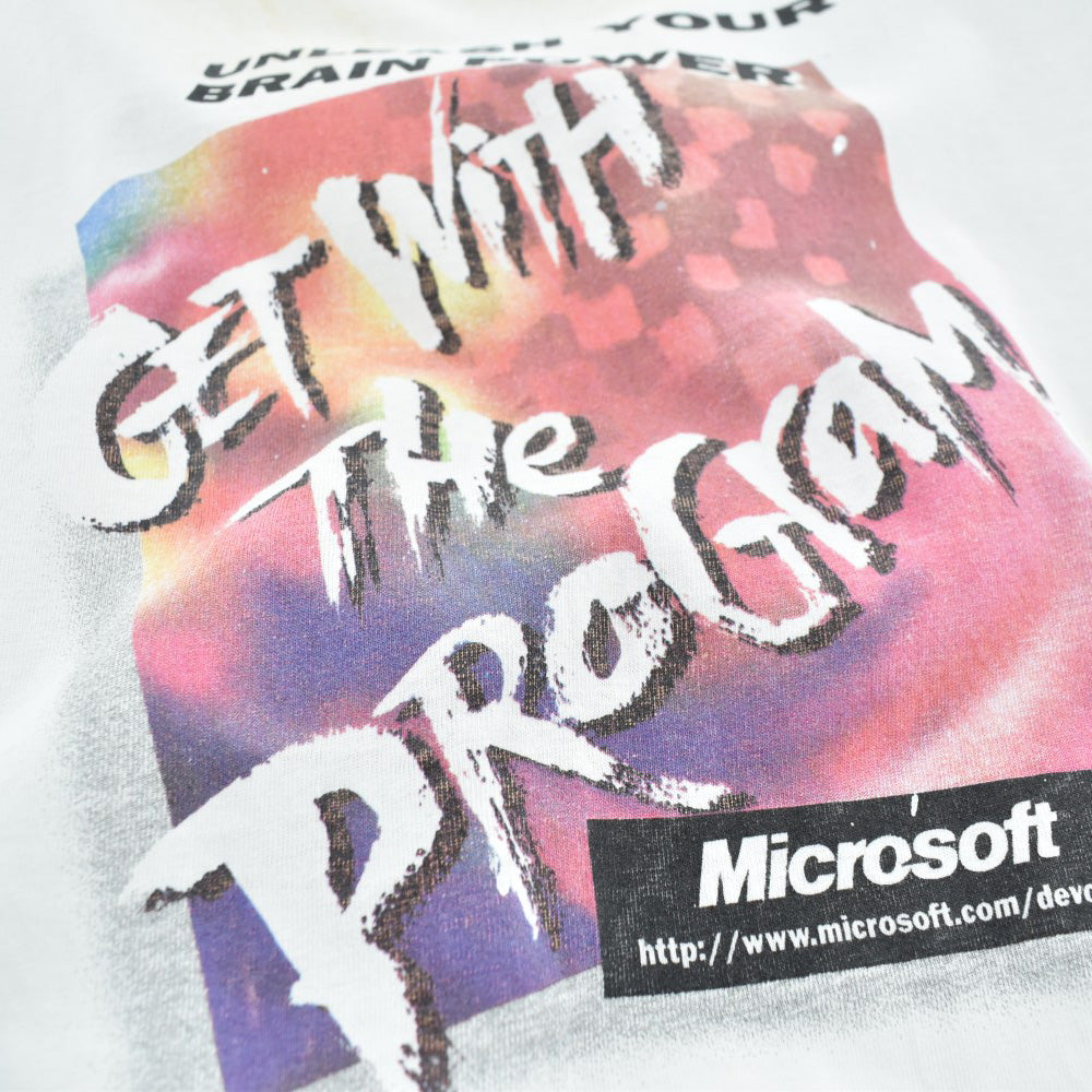 90's Microsoft "UNLEASH YOUR BRAIN POWER" 企業プロモTシャツ 260609H