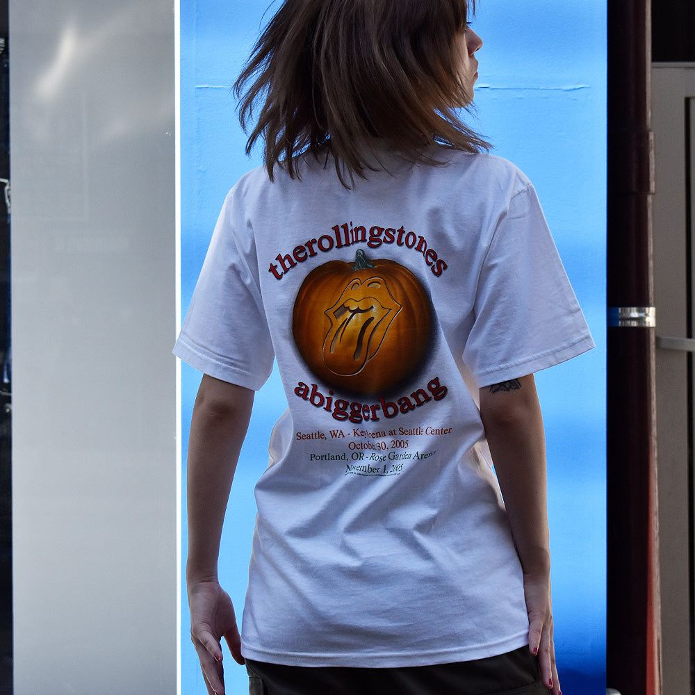 ローリング・ストーンズ A Bigger Bang ハロウィン カボチャロゴ ライブTシャツ 2005年 デッドストック 古着