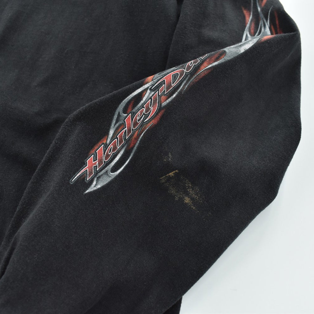 Y2K Harley-Davidson トライバルフレーム ロングスリーブTシャツ USA製 260421H