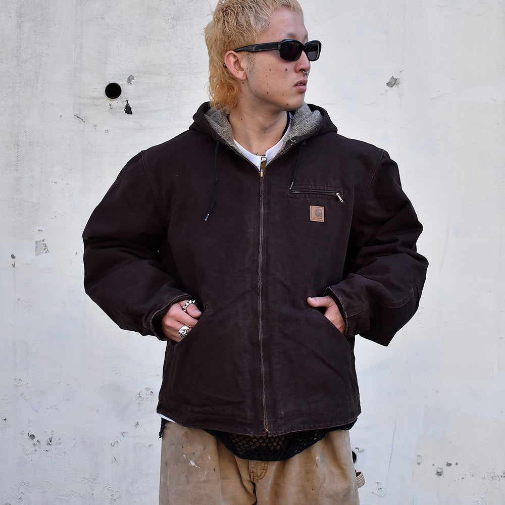Y2K Carhartt フード付き デトロイトジャケット ボアライナー 231226H