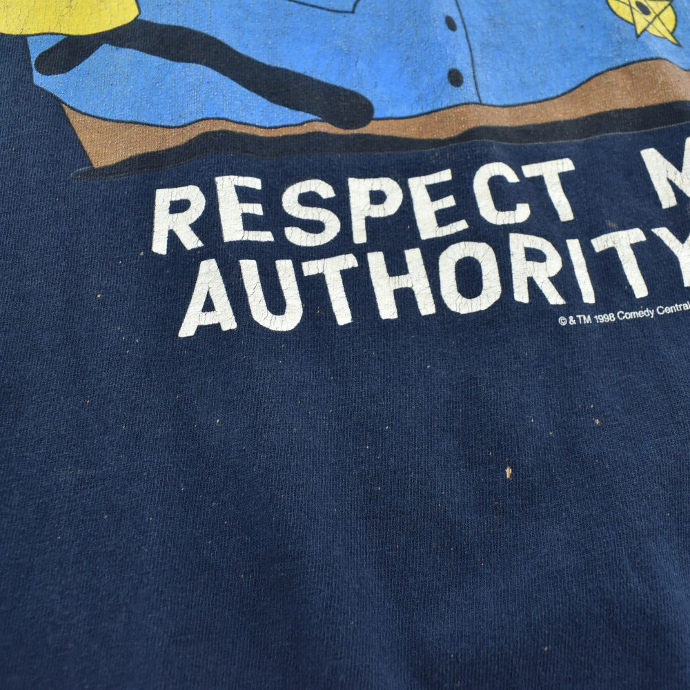 90's South Park "RESPECT MY AUTHORITY!" Cartman アニメTシャツ 260804H