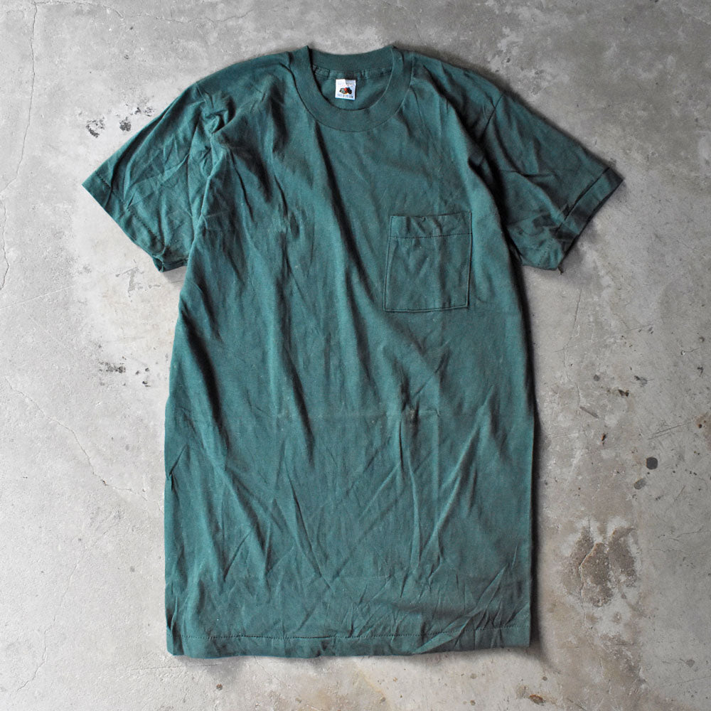 80’s  FRUIT OF THE LOOM 無地 ポケット Tシャツ 250926H