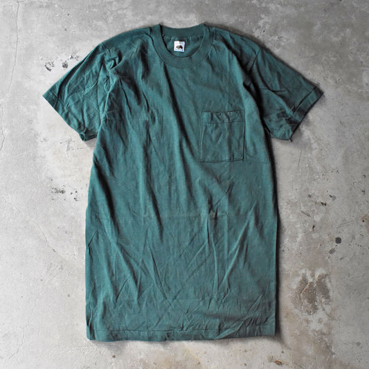 80’s FRUIT OF THE LOOM 無地 ポケット Tシャツ 250926H