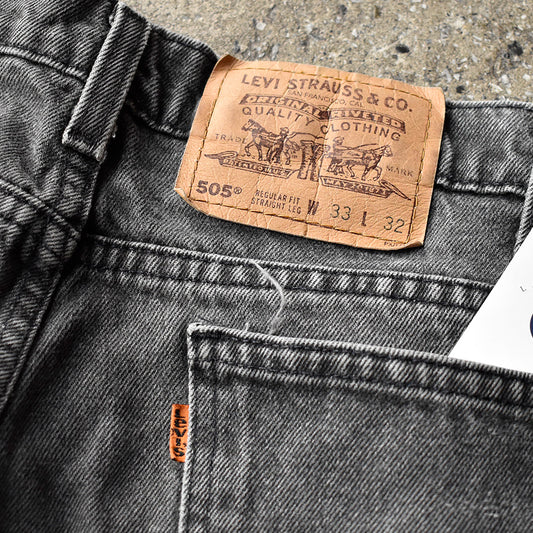 90's Levi's 505 オレンジタブ ブラック デニムパンツ 250827H