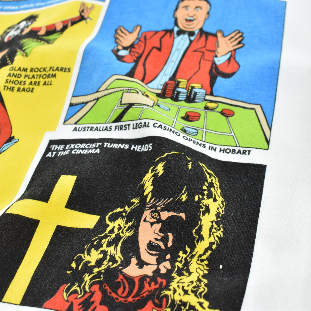 90's "TWENTY ONE YEARS AGO IN 1973" アートTシャツ 260703H