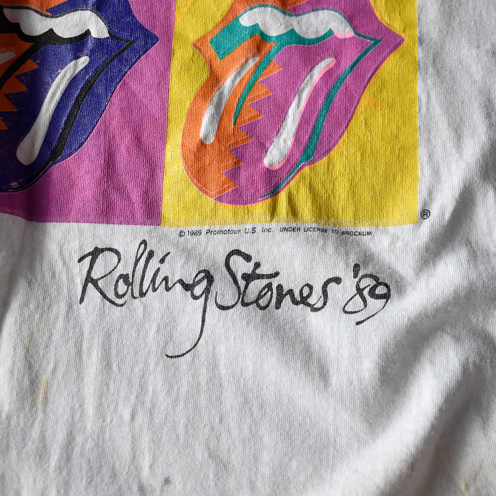 80's ボロ！ The Rolling Stones “Andy Warhol Type” North American Tour Tシャツ 240416H
