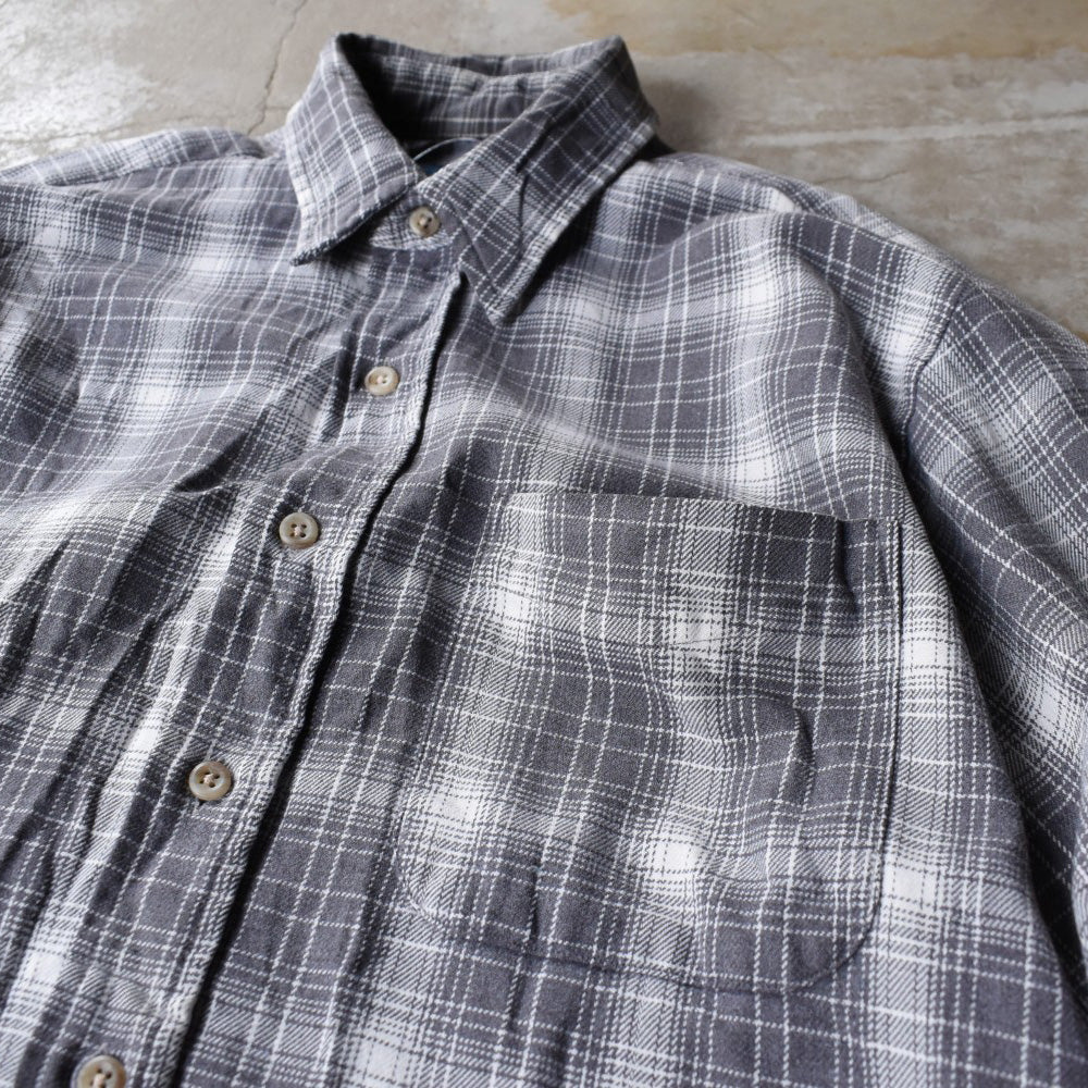 90’s Westminster オンブレ シャドーチェックシャツ 黒×白 251118H