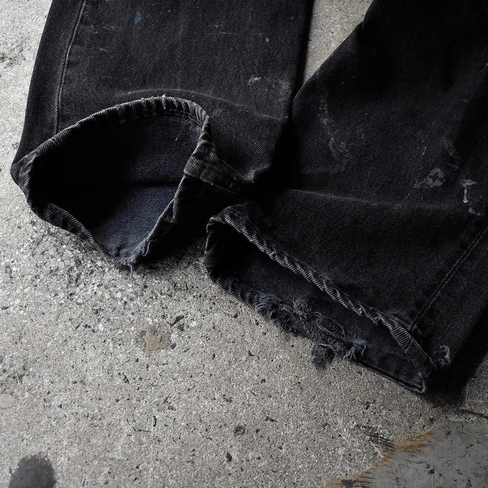 90's ペンキ！ Levi's 501 ブラック デニムパンツ USA製 241120H