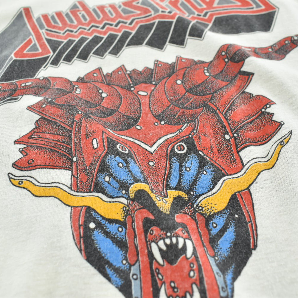 80's Judas Priest "Defenders of the Faith" ノースリーブ ヘヴィメタル ロックT 260710H