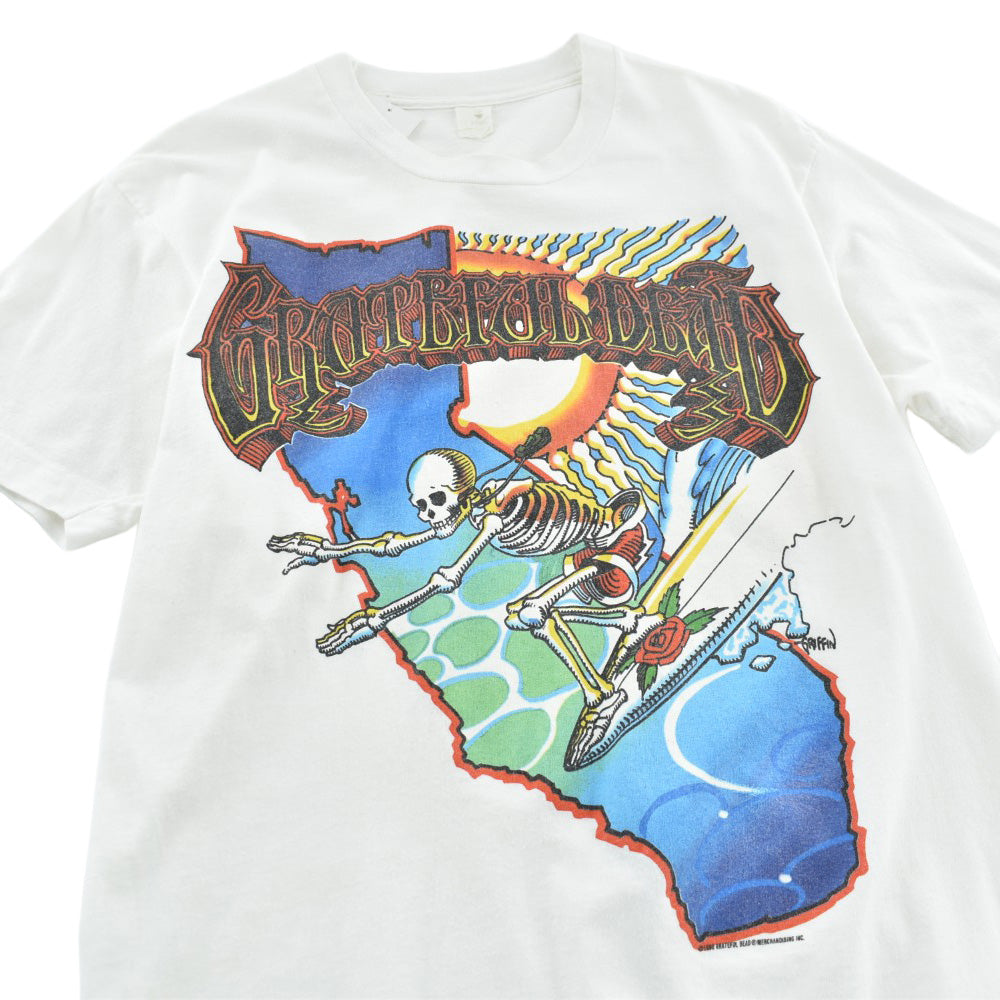 80's Grateful Dead by Rick Griffin "Surfing Skeleton" サイケデリック ロックTシャツ 260922H