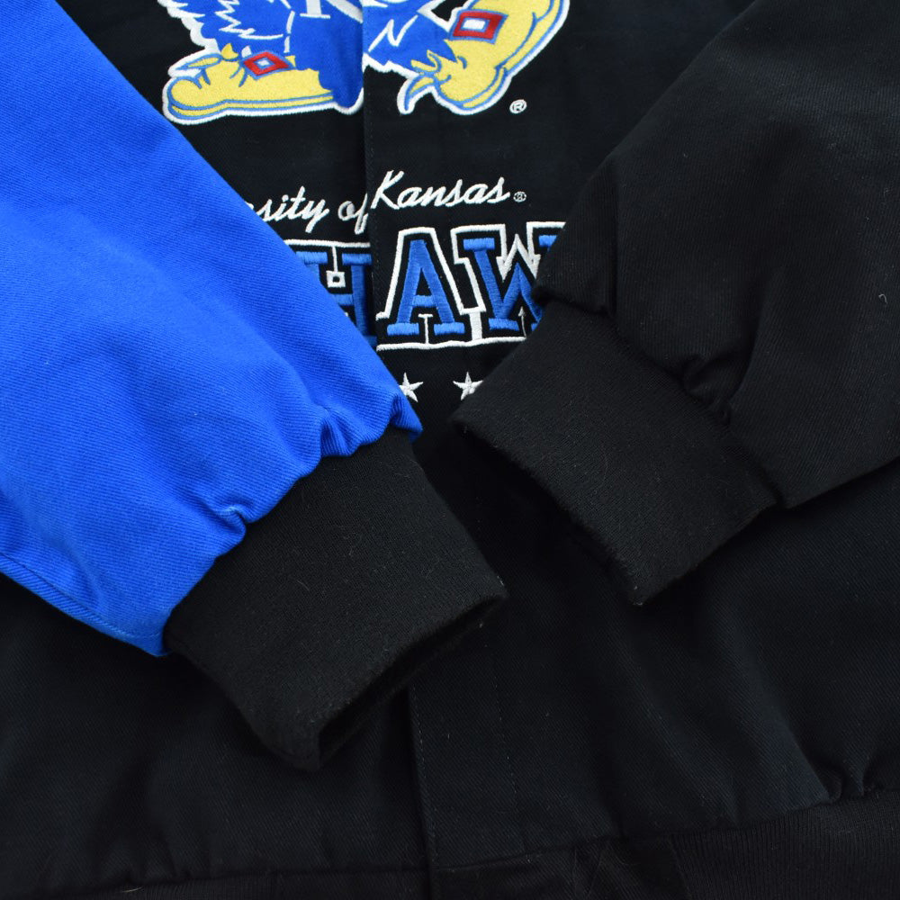 90's University of Kansas JAYHAWKS レーシングスタジャン 260310H
