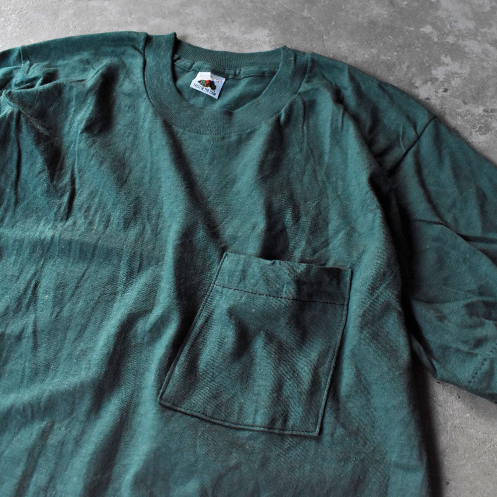 80’s  FRUIT OF THE LOOM 無地 ポケット Tシャツ 250926H