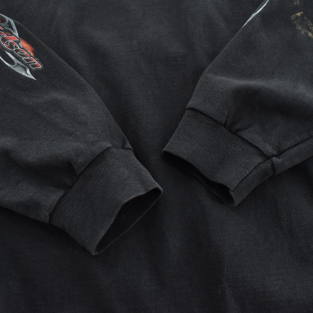 Y2K Harley-Davidson トライバルフレーム ロングスリーブTシャツ USA製 260421H