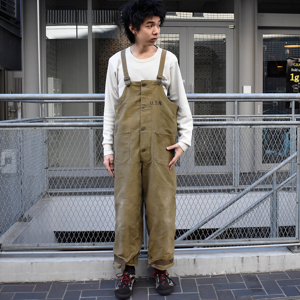 40's U.S. NAVY ステンシル入り N-1 デッキパンツ 250113H