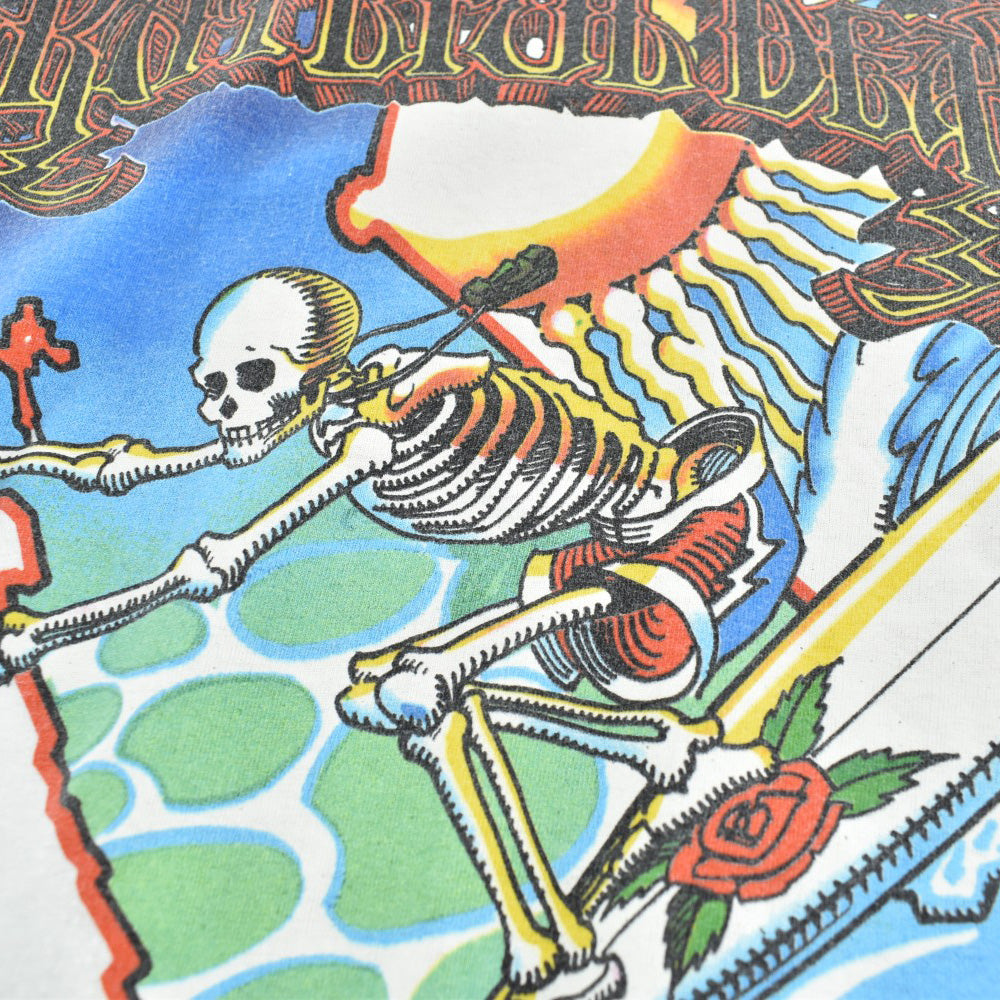 80's Grateful Dead by Rick Griffin "Surfing Skeleton" サイケデリック ロックTシャツ 260922H