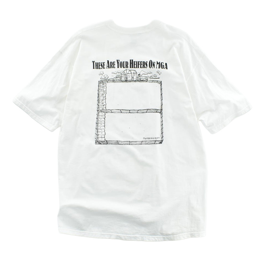 90's Pharmacia & Upjohn "THESE ARE YOUR HEIFERS" 発情牛 ジョーク Tシャツ 260828H