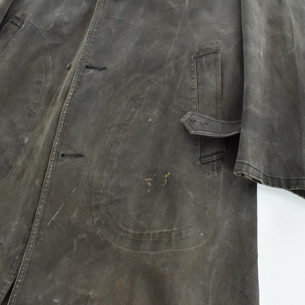 40's WWⅡ U.S.NAVY ステンシル入り デッキレインコート 黒 260306H