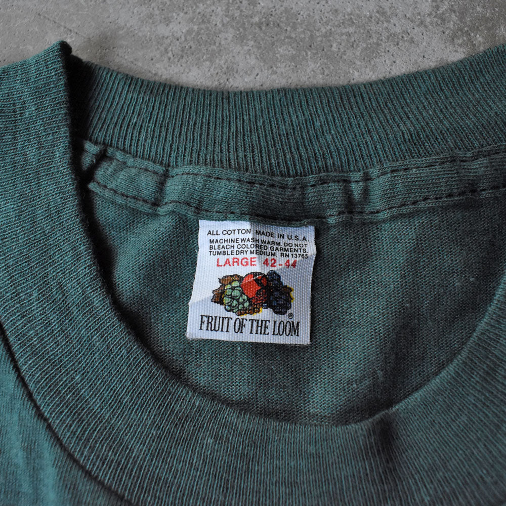 80’s  FRUIT OF THE LOOM 無地 ポケット Tシャツ 250926H