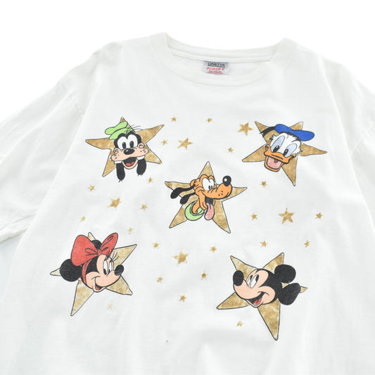 90's Disney ミッキー＆フレンズ スタープリント キャラT USA製 260612H