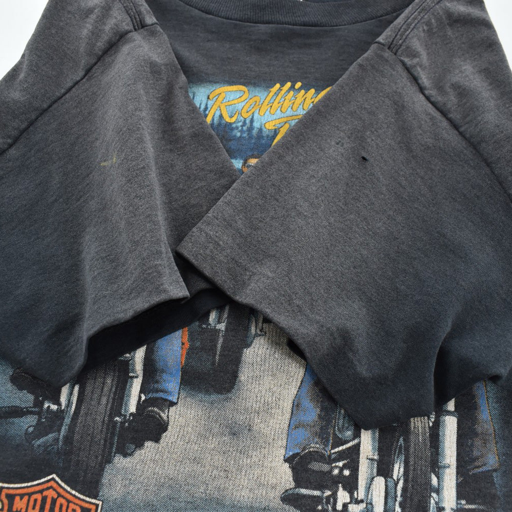 90's HARLEY-DAVIDSON / 3D EMBLEM "Rolling Thunder" ハーレーT 260623H