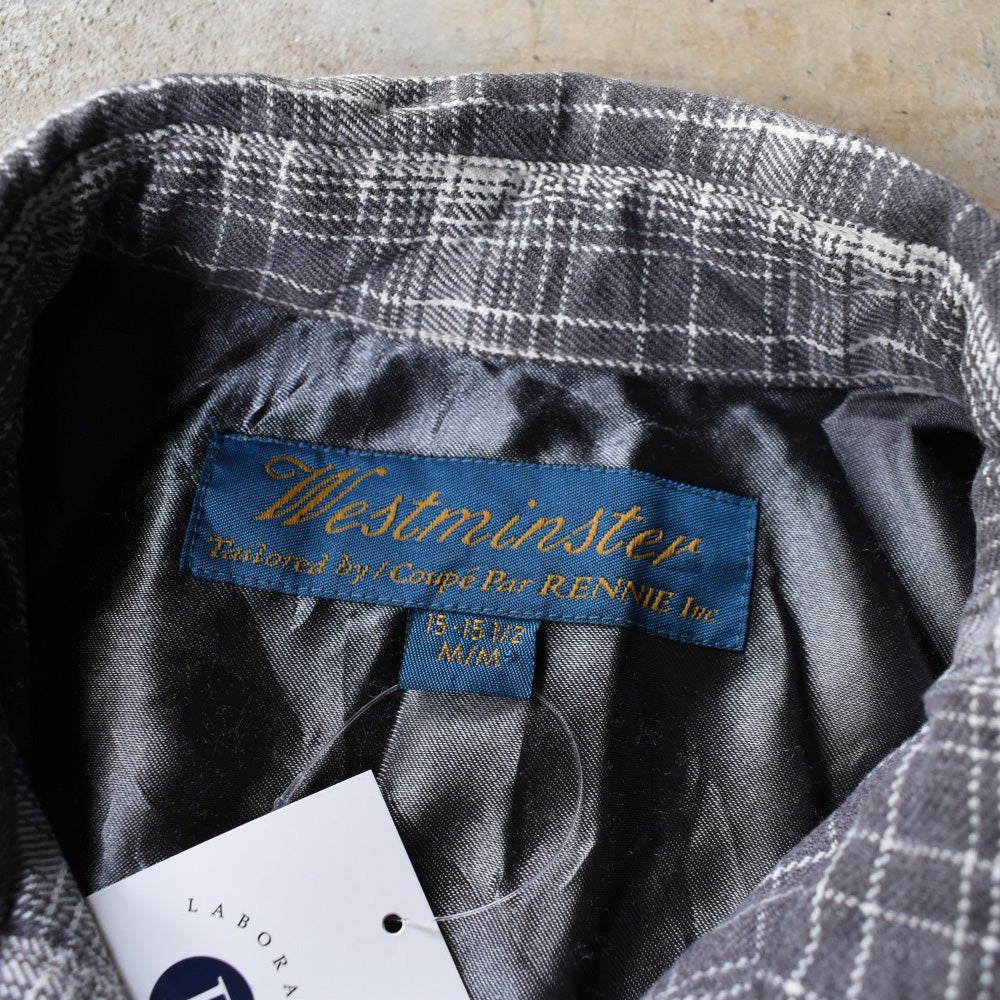 90’s Westminster オンブレ シャドーチェックシャツ 黒×白 251118H