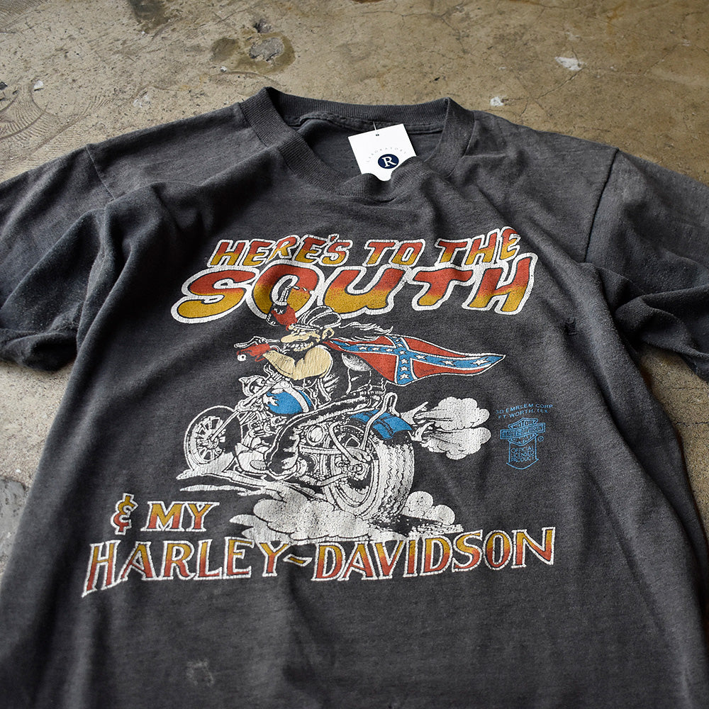 ハーレーダビッドソン HERE'S TO THE SOUTH Tシャツ 1980年 ヴィンテージ