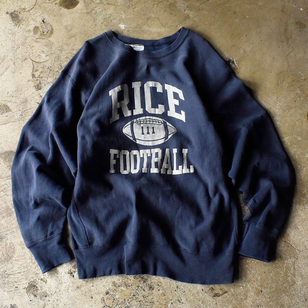 80's Champion “RICE FOOTBALL” 3段プリント RWスウェット USA製 240221H
