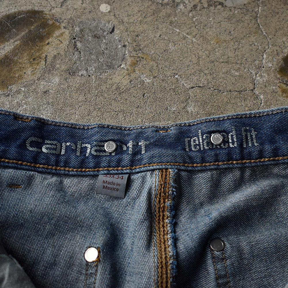 ダメージ！ Carhartt ダブルニー デニム ペインターパンツ 240502H