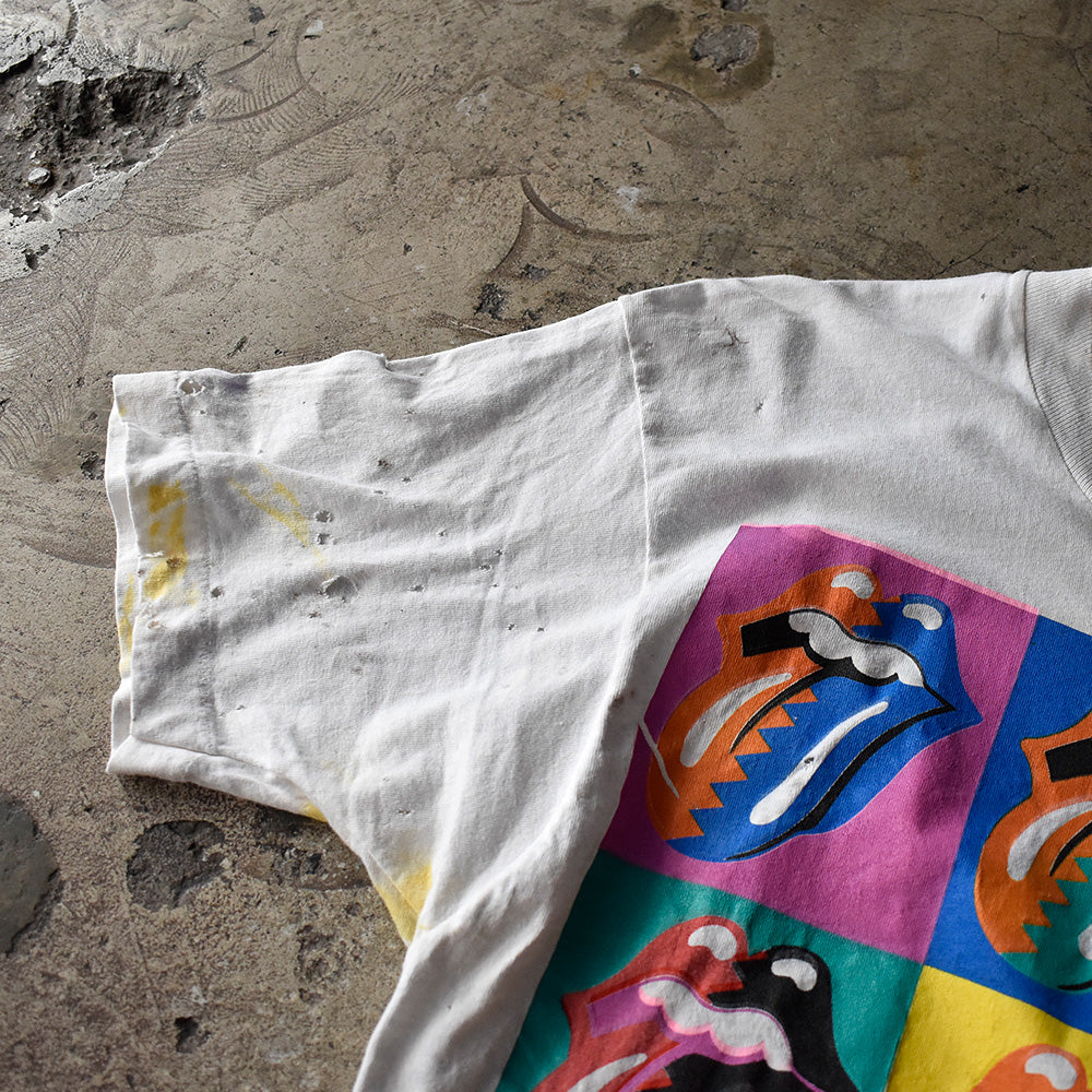80's ボロ！ The Rolling Stones “Andy Warhol Type” North American Tour Tシャツ 240416H