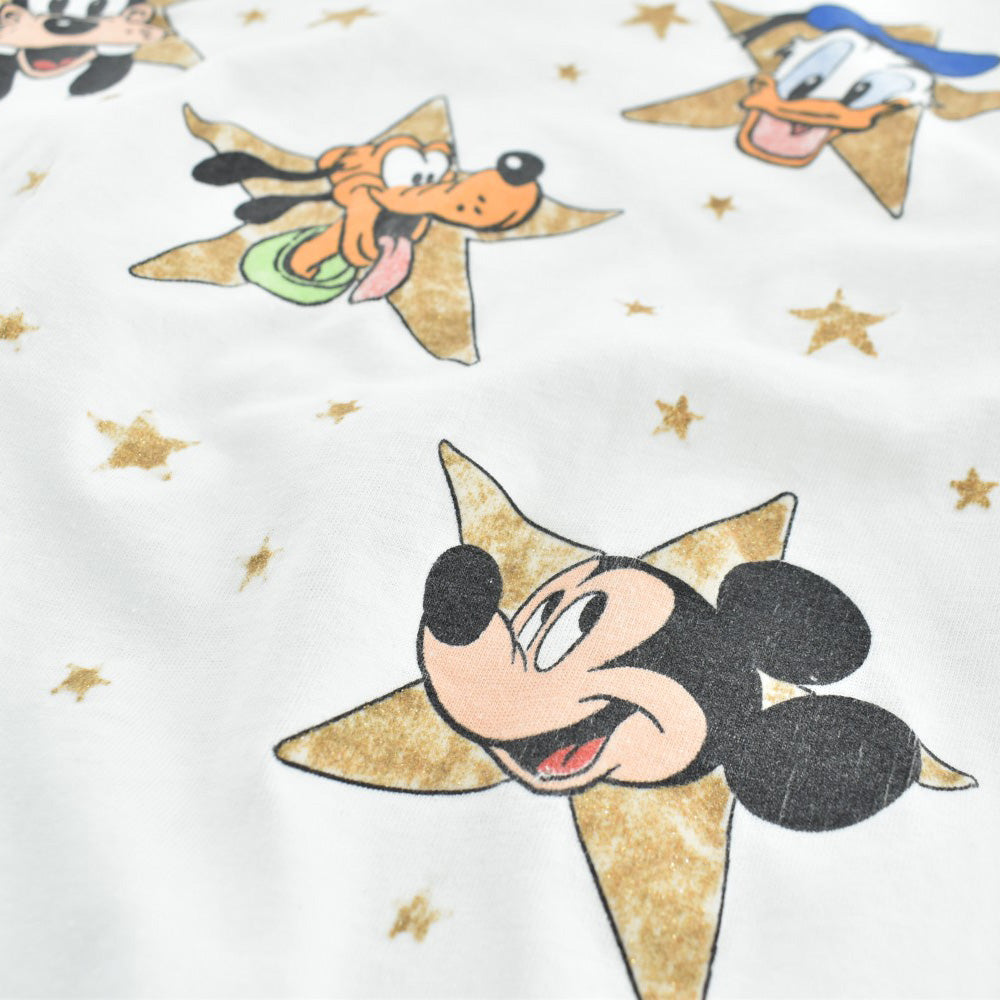 90's Disney ミッキー＆フレンズ スタープリント キャラT USA製 260612H