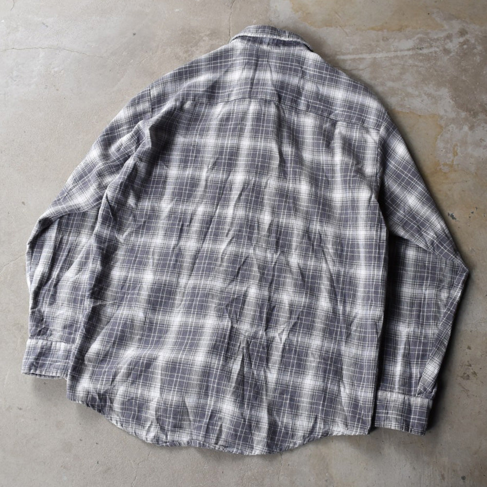 90’s Westminster オンブレ シャドーチェックシャツ 黒×白 251118H