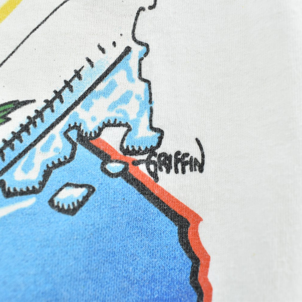 80's Grateful Dead by Rick Griffin "Surfing Skeleton" サイケデリック ロックTシャツ 260922H
