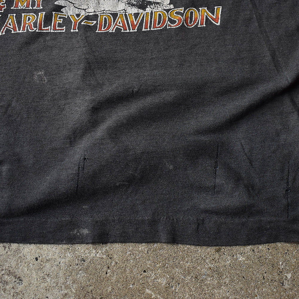 80's Harley Davidson "HERE'S TO THE SOUTH" 3D EMBLEM Tシャツ 240718H