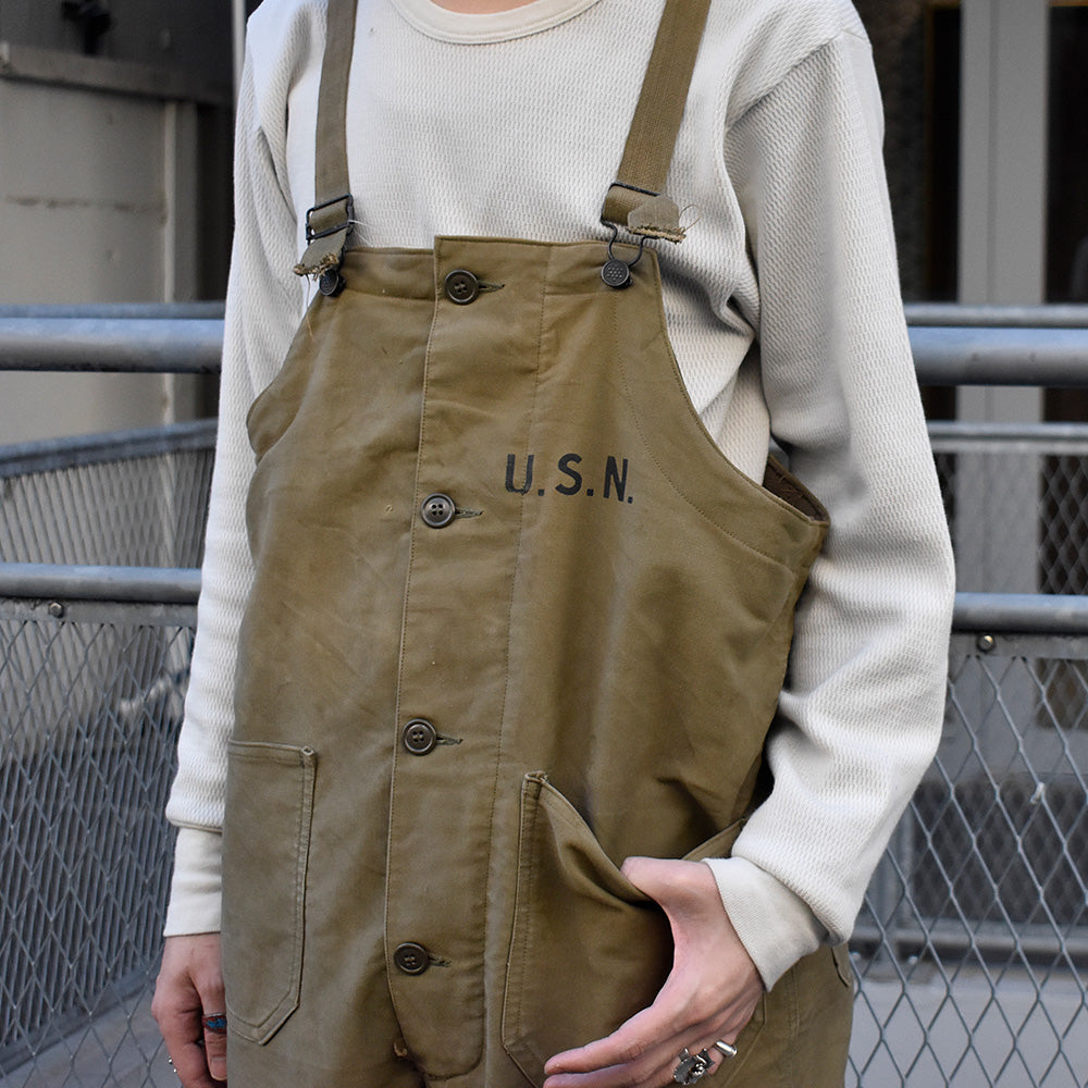 40's U.S. NAVY ステンシル入り N-1 デッキパンツ 250113H