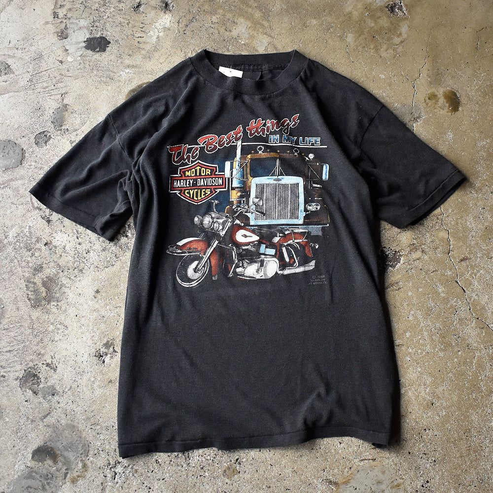 80's Harley Davidson 3D Emblem “The Best Things in My Life“ Tシャツ 240721H