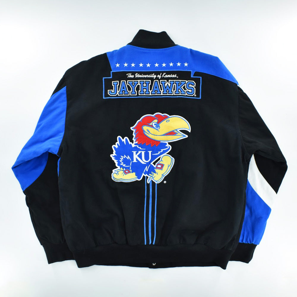 90's University of Kansas JAYHAWKS レーシングスタジャン 260310H