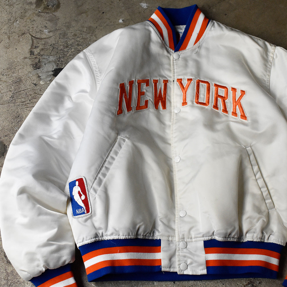 90's STARTER NBA “New York Knicks” 中綿入り ナイロンジャケット USA製 240130H