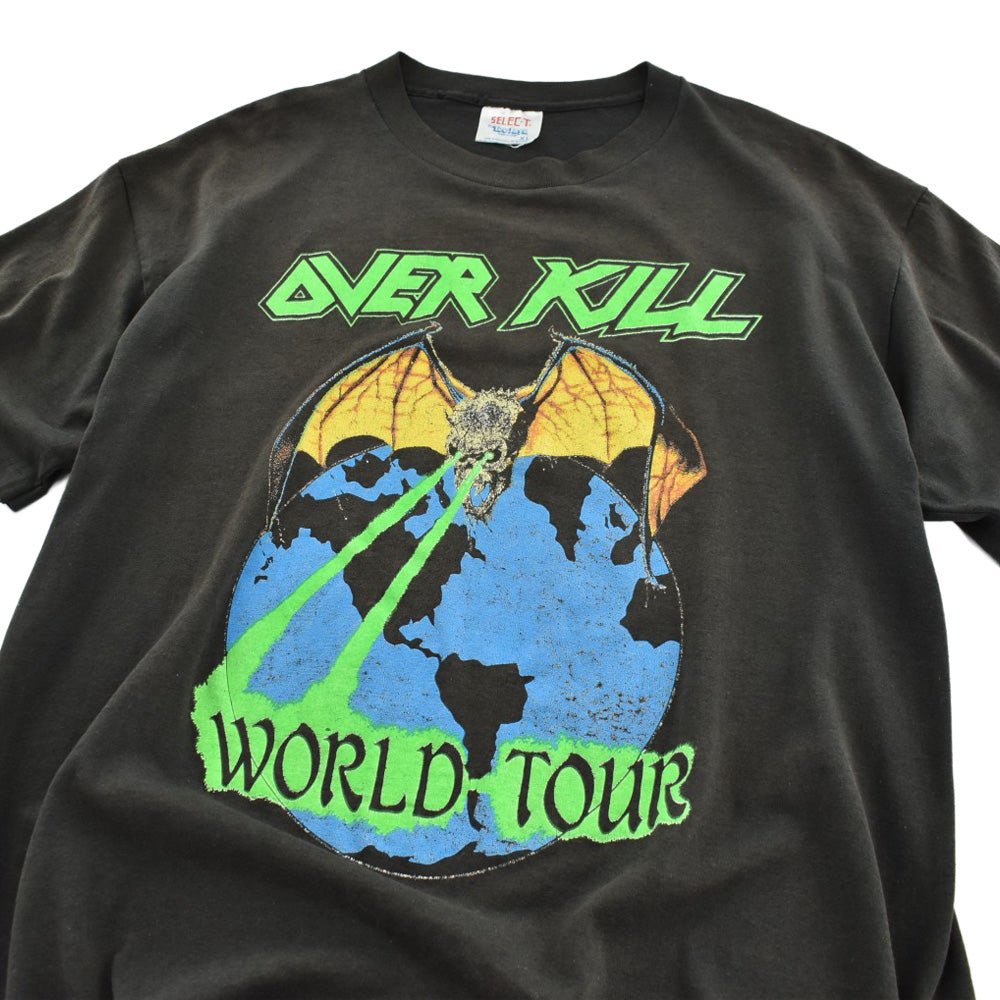 80's OVER KILL "AROUND THE WORLD WITH CHALY" スラッシュメタル ロックT 260804H