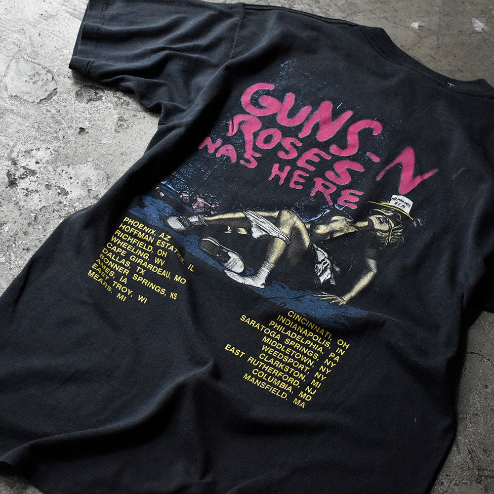 80's GUNS N' ROSES “WAS HERE” Tour Tシャツ 240630H