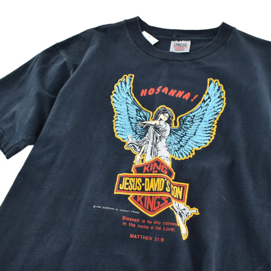 90's "JESUS-DAVID'S SON" Harley-Davidson パロディTシャツ USA製 260526H