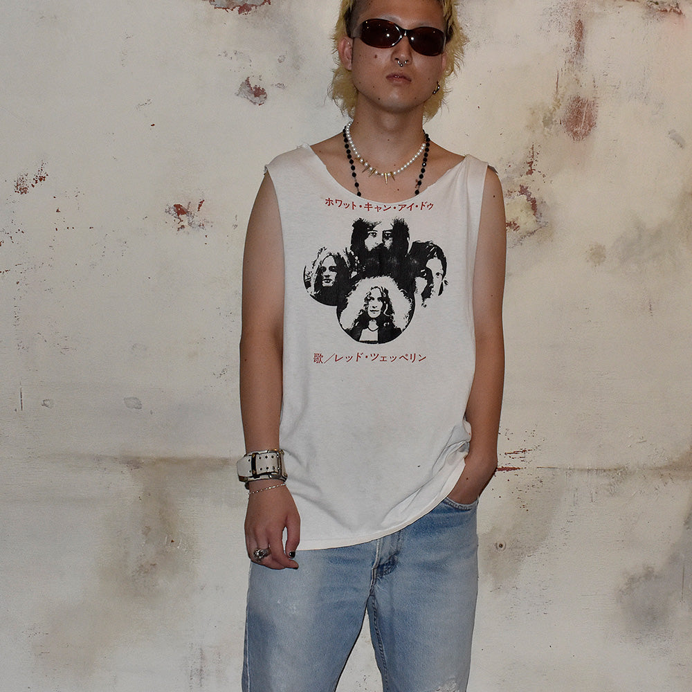 80's-90's LED ZEPPELIN “Hey, Hey, What Can I Do“ カットオフTシャツ 240818H