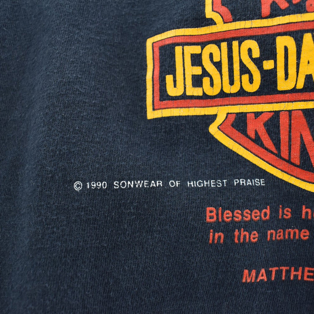 90's "JESUS-DAVID'S SON" Harley-Davidson パロディTシャツ USA製 260526H