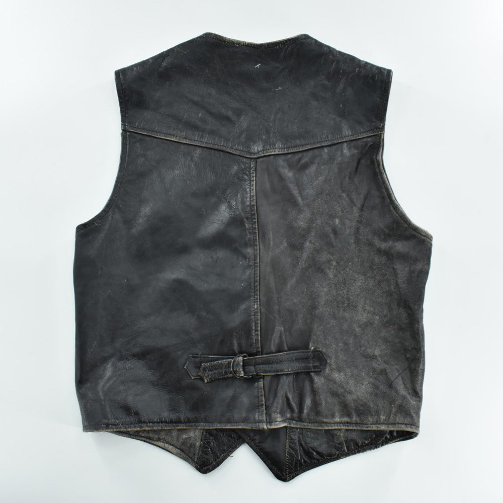 90’s レザーバイカーベスト BSAピンズ 260227H