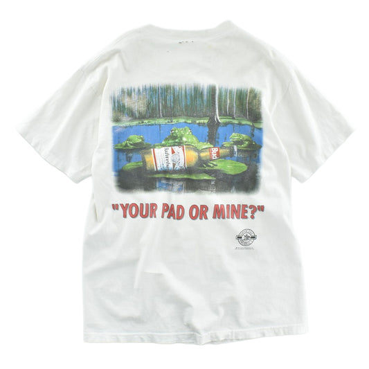 90's Budweiser "YOUR PAD OR MINE?" プリントTシャツ USA製 260410H