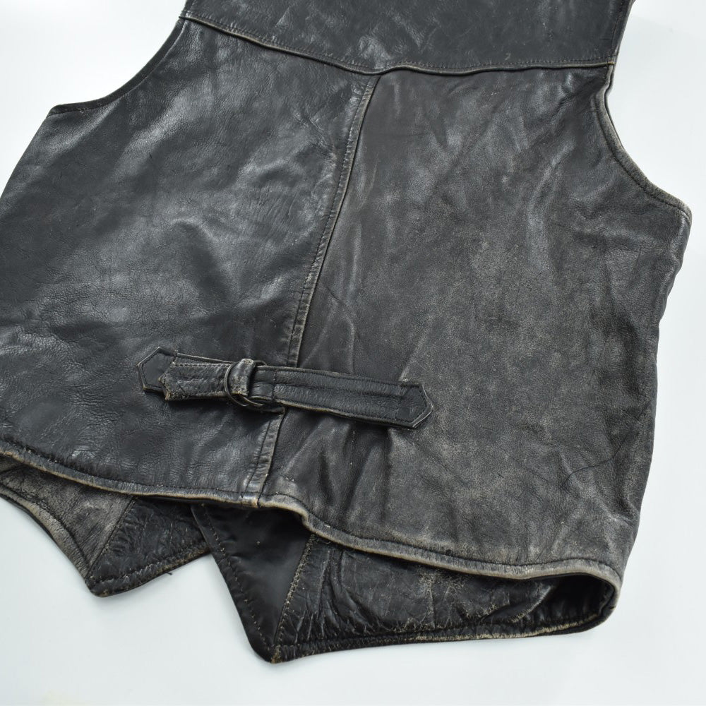 90’s レザーバイカーベスト BSAピンズ 260227H