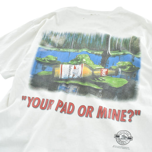 90's Budweiser "YOUR PAD OR MINE?" プリントTシャツ USA製 260410H