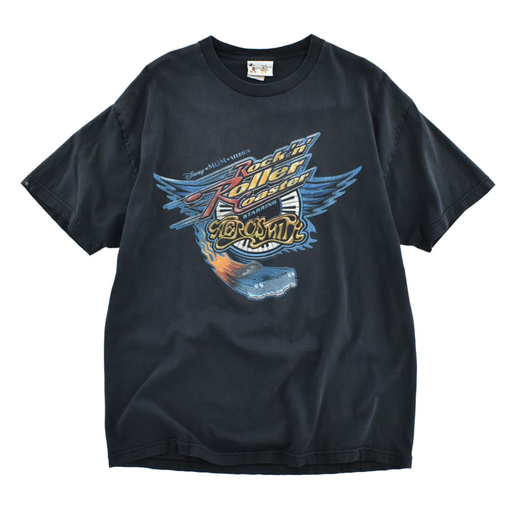 Y2K Disney/MGM STUDIOS "Rock 'n' Roller Coaster AEROSMITH" Tシャツ 260703H