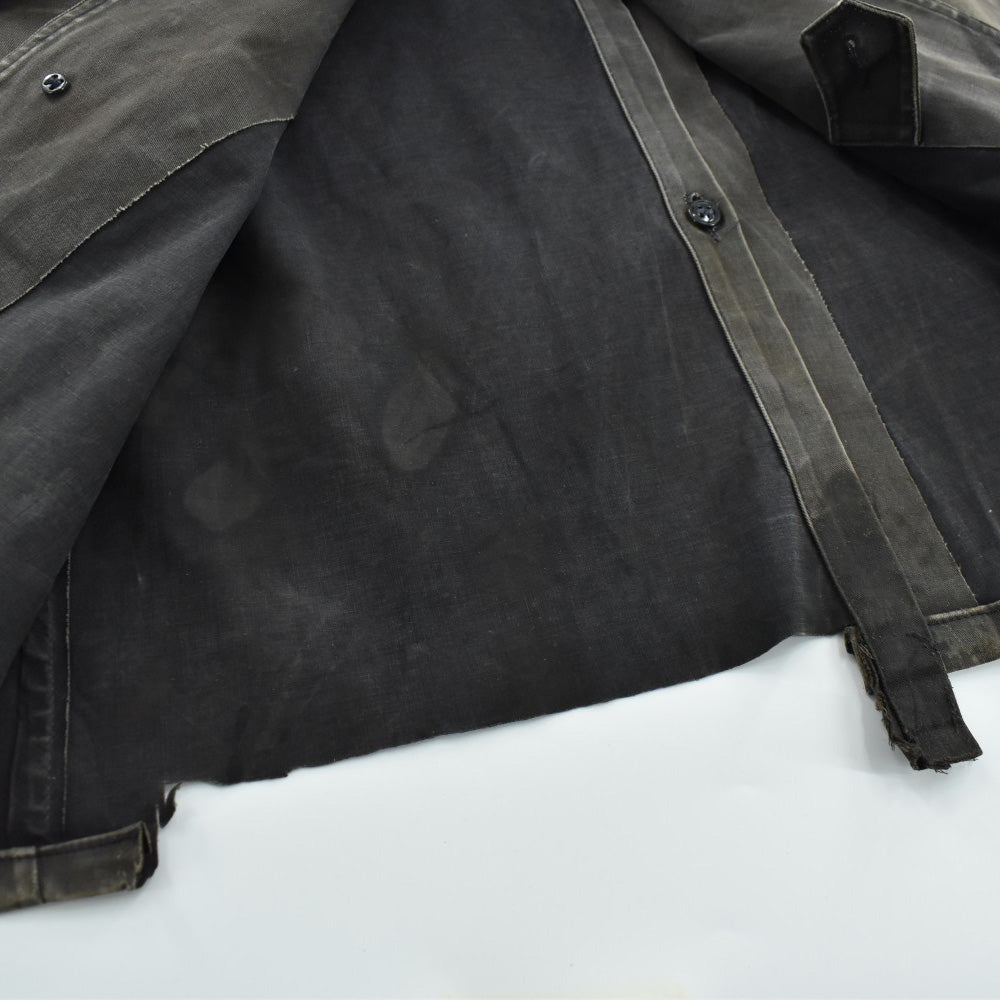 40's WWⅡ U.S.NAVY ステンシル入り デッキレインコート 黒 260306H