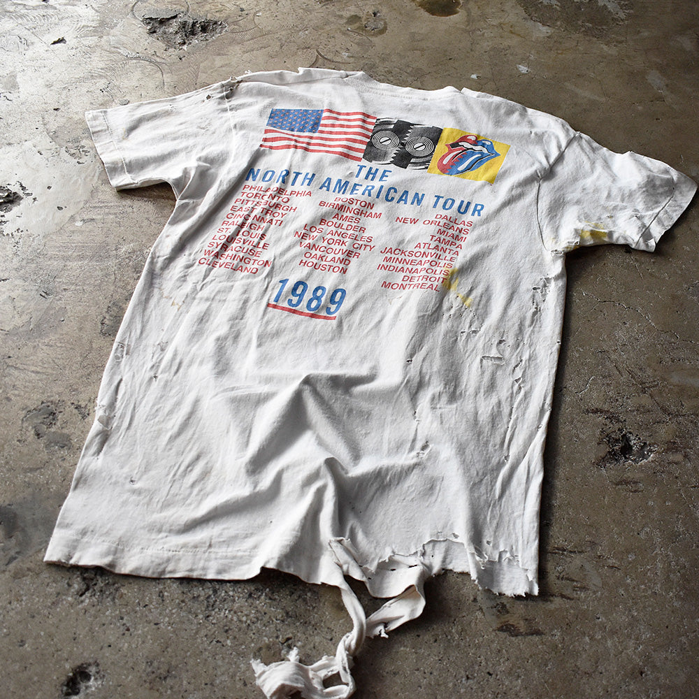 80's ボロ！ The Rolling Stones “Andy Warhol Type” North American Tour Tシャツ 240416H